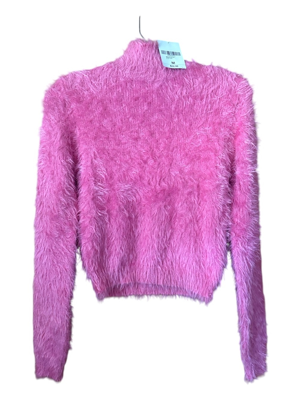 NWT Pink Fuzzy Turtleneck Sweater size M